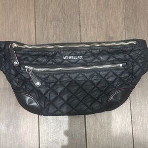 MZ Wallace Black Quilted Belt Bag